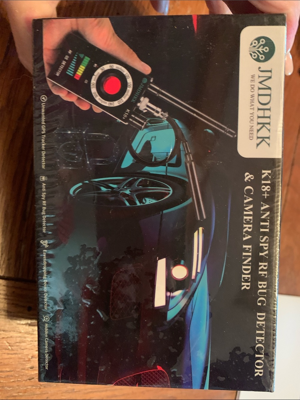 K18+ Anti-Spy RF Bug Detector & Camera Finder - Black/Teal